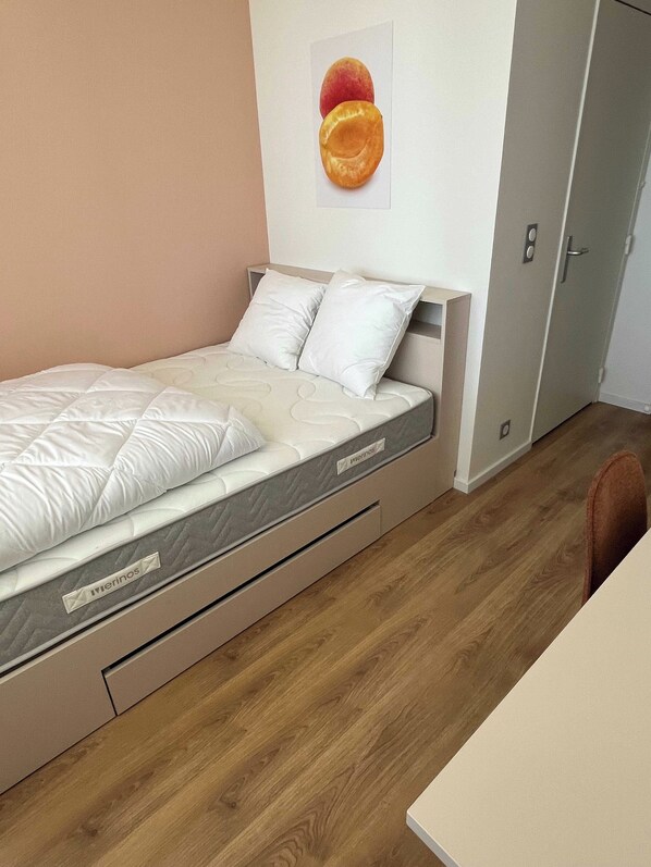 1 habitación y espacio para trabajar con laptop