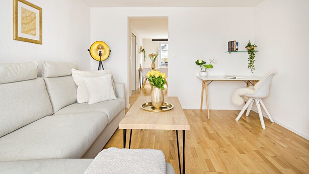 Leilighet, byutsikt | Oppholdsområde