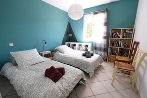 2 bedrooms, iron/ironing board, travel crib, free WiFi