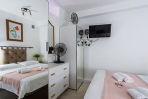 1 chambre, fer et planche à repasser, Wi-Fi gratuit, draps fournis
