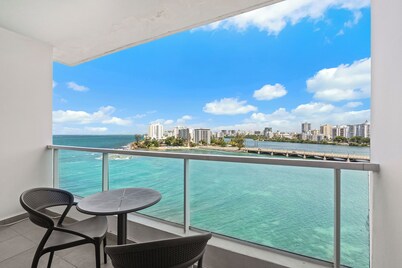Old San Juan | Ocean Front Studio | Balcony | Water View