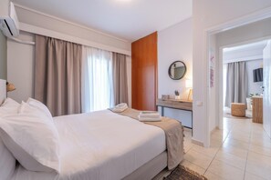 2 bedrooms, in-room safe, soundproofing, iron/ironing board