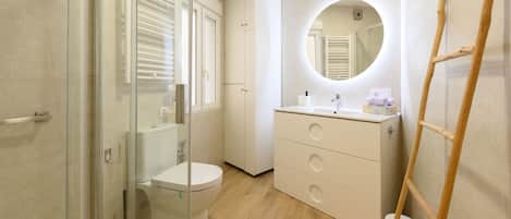 Shower, hair dryer