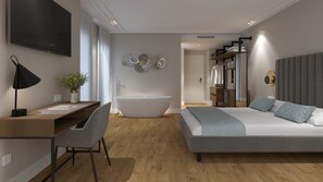 In-room safe, desk, laptop workspace, soundproofing