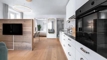 Appartement Design, 2 chambres, vue ville | Cuisine privée