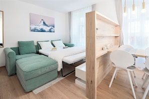 Suite Deluxe, vue ville | Salle de séjour