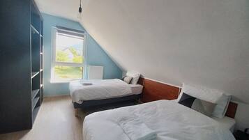 4 chambres, Wi-Fi gratuit, draps fournis