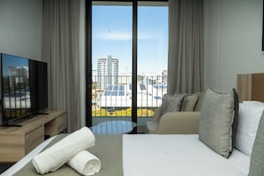 숙박 시설에서 보는 시내 전망