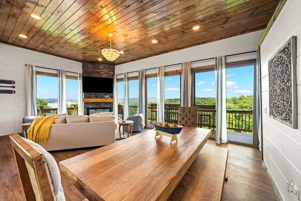 TV, fireplace, video games