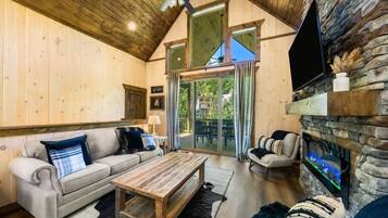 TV, fireplace, video games