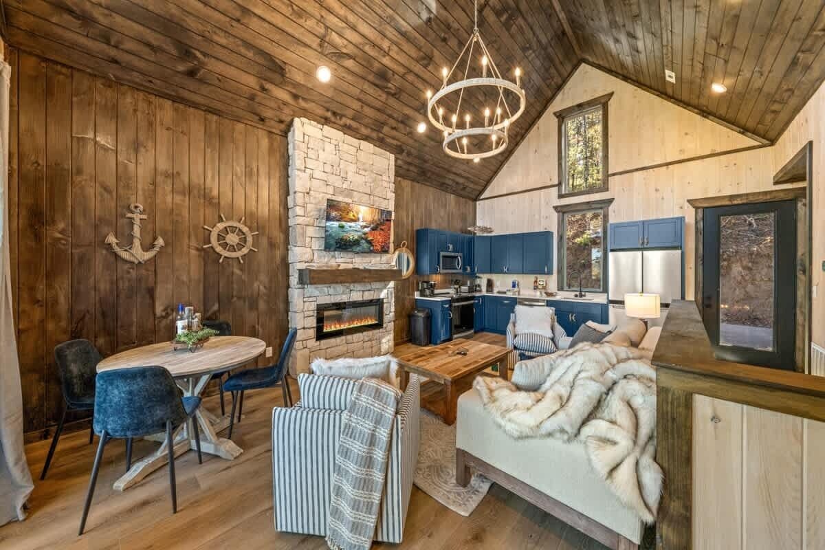 TV, fireplace, video games