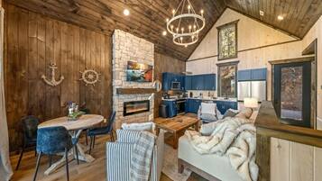 TV, fireplace, video games