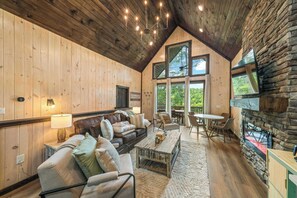 TV, fireplace, video games