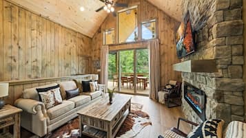 TV, fireplace, video games