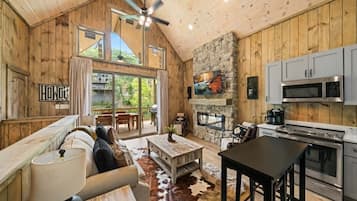 TV, fireplace, video games