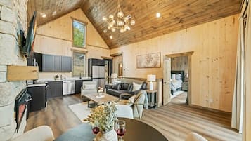 TV, fireplace, video games