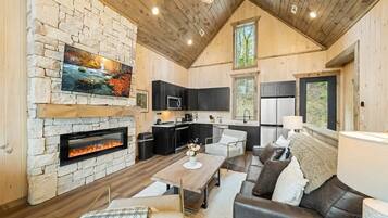 TV, fireplace, video games