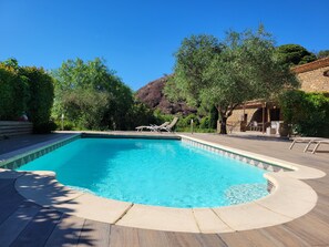 A heated pool