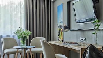 Superior-Doppelzimmer | Zimmersafe, Verdunkelungsvorhänge, Bügeleisen/Bügelbrett