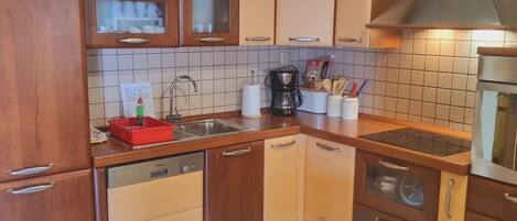 Fridge, oven, stovetop, dishwasher