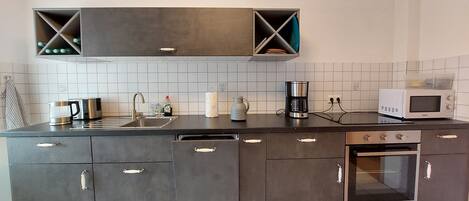 Microwave, oven, stovetop, dishwasher