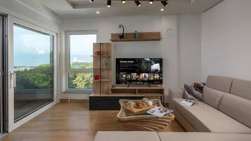 Standard Apartment, 2 Bedrooms, Balcony (Seaview Apartment Kostrena Two) | Living area | Smart TV