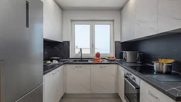 Standard Apartment, Multiple Bedrooms (Seaview Apartment Kostrena Two) | Private kitchen | Fridge, microwave, oven, stovetop