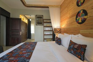 Family Apartment, 2 Bedrooms, Housekeeping, City View | Desk, laptop workspace, blackout drapes, soundproofing