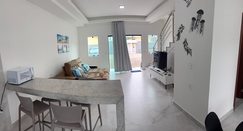 Duplex apartment 5 minutes from Taperapuã beach and Barraca do Gaucho.