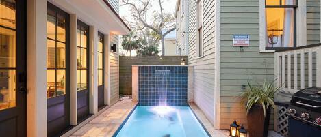 Piscine extérieure, piscine chauffée