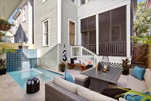 Outdoor dining - Stunning Carriage House | Heated Pool (Savannah)