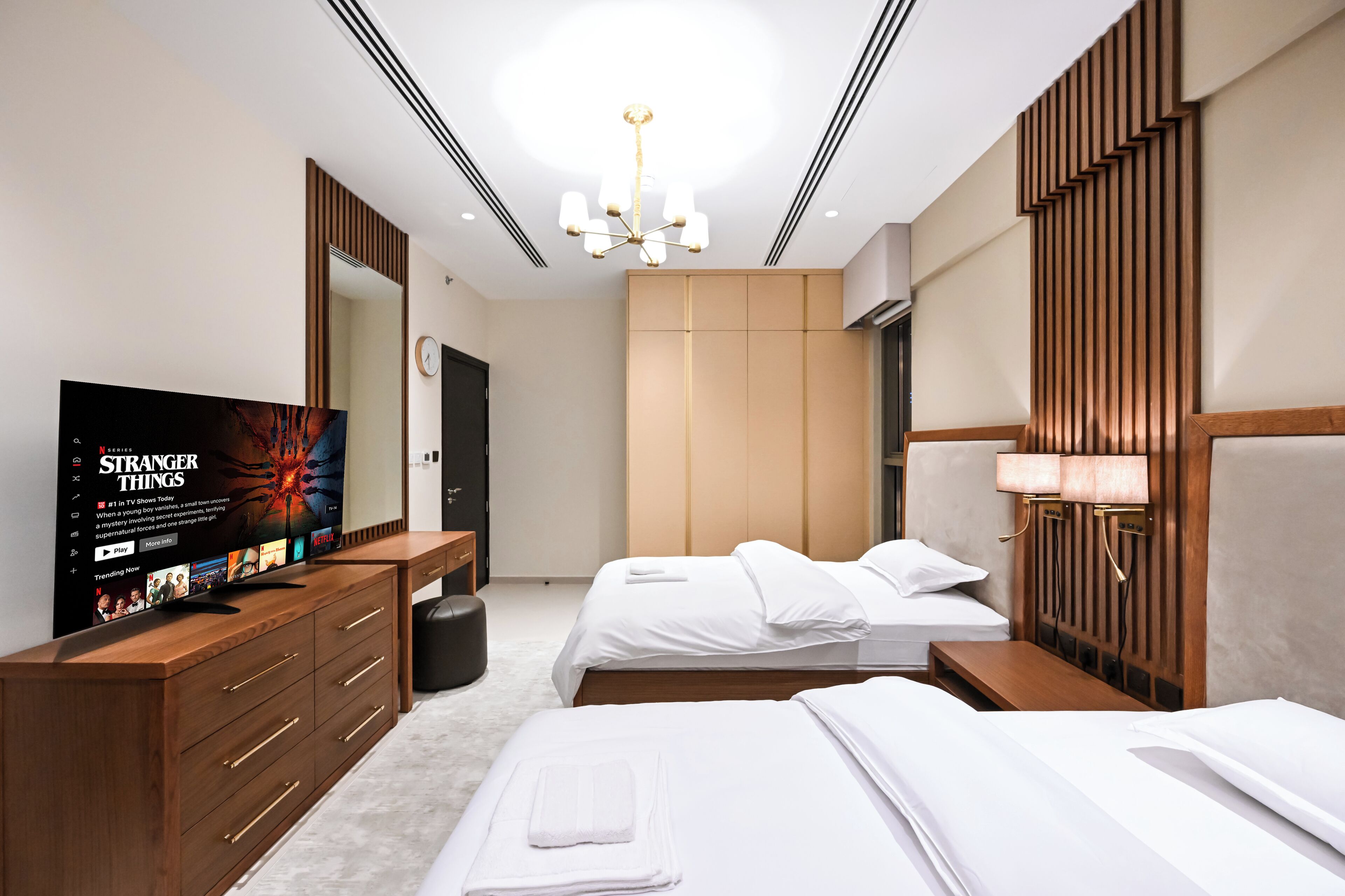 Quarto triplo família, 3 quartos, vista para o lago | Vista para a cidade