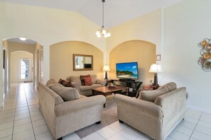 Villa, 4 Bedrooms | Living area - Gated 4 Bed With Pool And Spa Close To Disney 4 Bedroom Villa (Davenport)