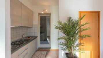 Apartment (2 Bedrooms) | Private kitchen | Microwave, espresso maker, electric kettle, high chair