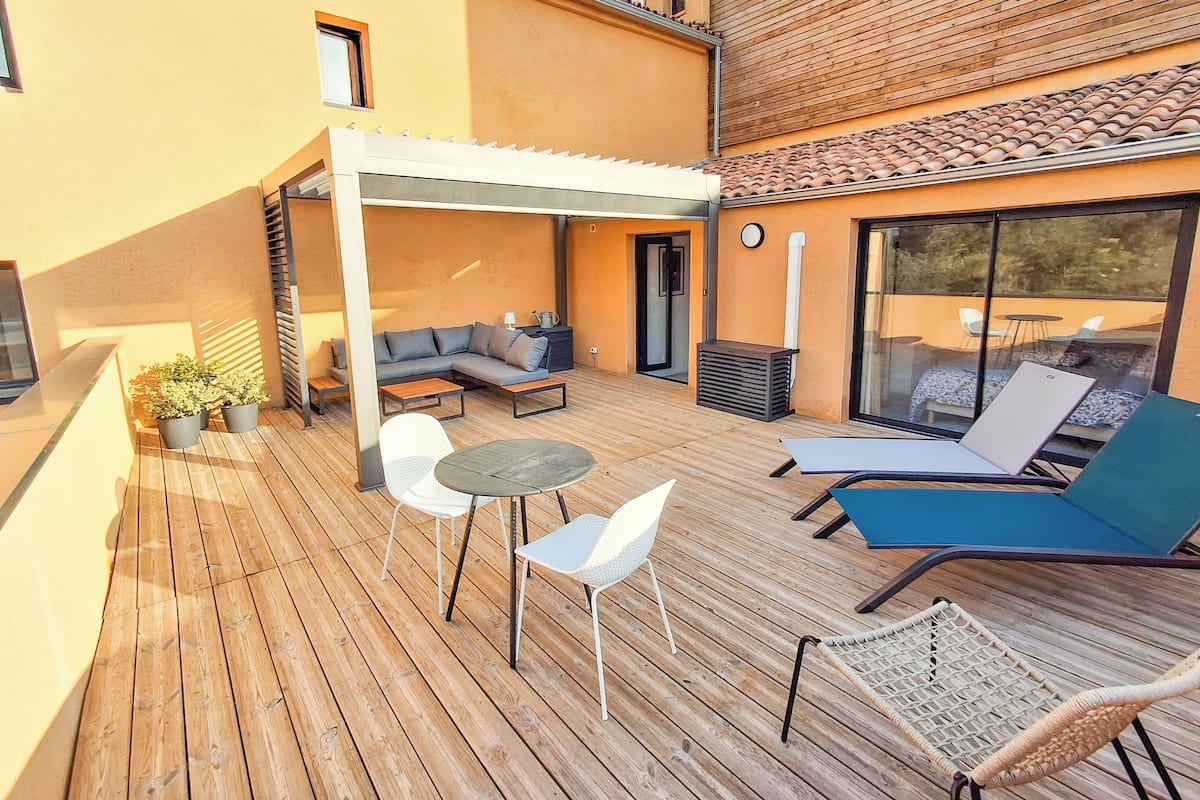 Studio 3 personnes - Vue maquis - Balcon | Terrasse/Patio