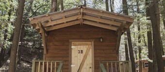 Cozy FOX DEN private solo cabin at Mulberry Gap Adventure Basecamp in Ellijay!