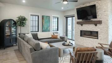 TV, fireplace, stereo, offices