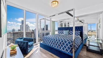 Presidential-Apartment, Hafenblick | Individuell eingerichtet, schallisolierte Zimmer, Bügeleisen/Bügelbrett