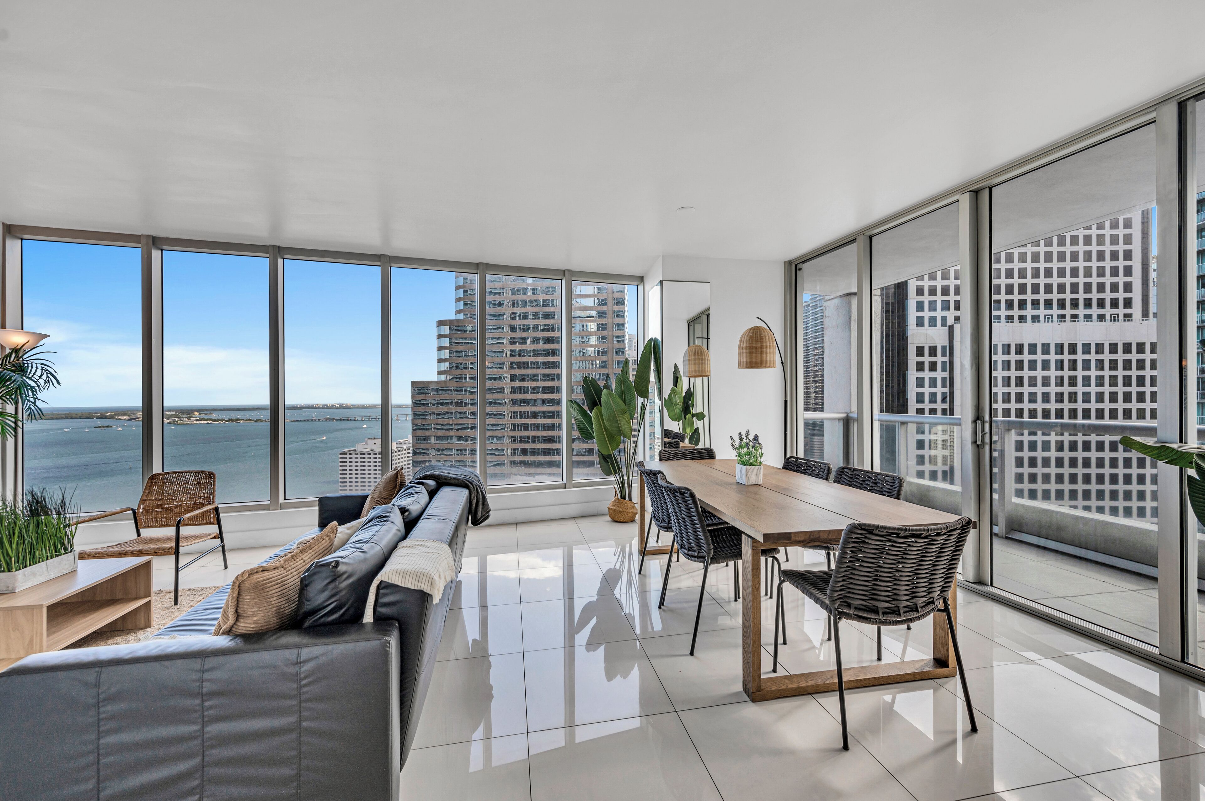 Presidential Apartment | Living area | 150-inch Smart TV with satellite channels, Netflix, streaming services