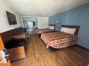 Room, 2 Queen Beds | Desk, free WiFi, bed sheets