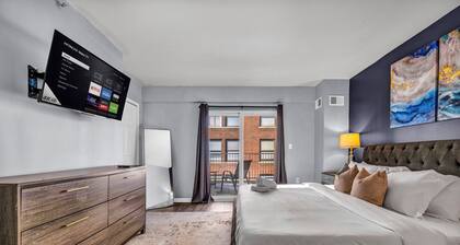 Charming loft in lovely DT Cleveland - Free parking - Balcony - Gym
