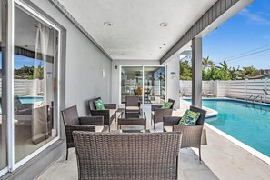 A heated pool