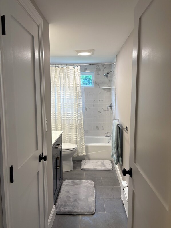 Shower, hair dryer