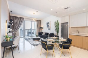 Living area - Vogue, Creek Harbour Views Creek Waterfront living (Dubai)