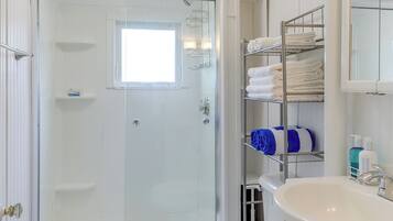 Hair dryer, towels