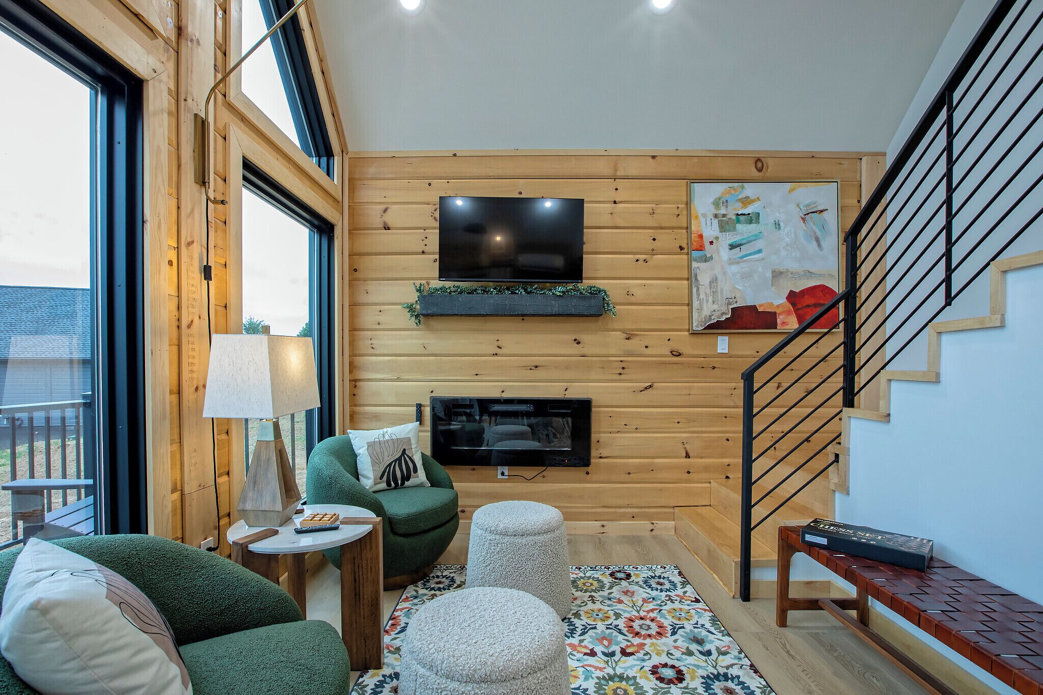 Smart-tv och eldstad