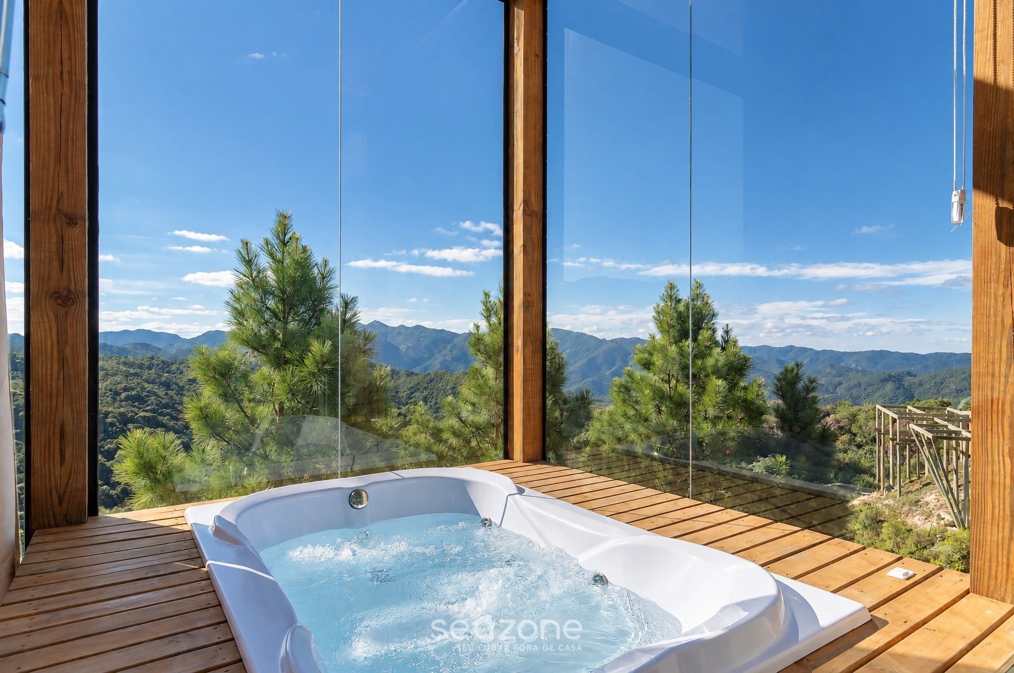 Indoor spa tub