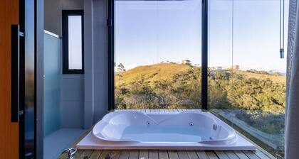 Cabana jacuzzi e vista montanhas VST031