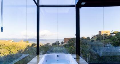 Cabana jacuzzi e vista montanhas VST031