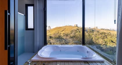 Cabana jacuzzi e vista montanhas VST031